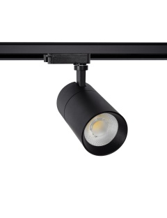 Spot LED New Mallet Dimmable 30W Noir No Flicker (UGR 15) pour Rail Monophasé