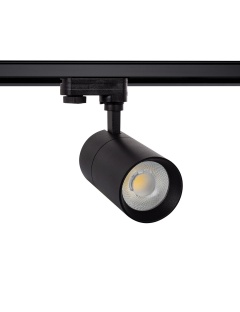 Spot LED New Mallet Dimmable 30W Noir No Flicker (UGR 15) pour Rail Triphasé (3 Allumages)