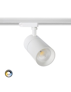 Spot LED New Mallet Dimmable CCT Sélectionnable 30W (UGR 15) pour Rail Monophasé