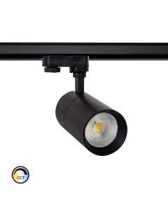 Spot LED New Mallet Dimmable CCT Sélectionnable 30W (UGR 15) pour Rail Triphasé (3 Allumages)