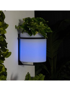 Lampe Murale LED Extérieure Jardinière RGBW 22cm Rechargeable IP65