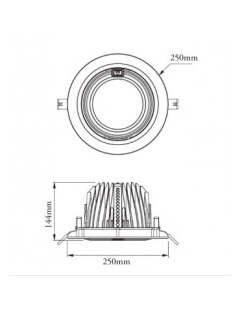 Projecteur LED SAMSUNG Escargot 125lm/W Orientable Rond 48W CCT 3en1 LIFUD