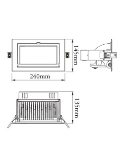 Projecteur Rectangulaire Orientable LED SAMSUNG 20W