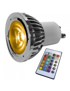 Spot LED RVB E27 E14 GU10 + télécommande