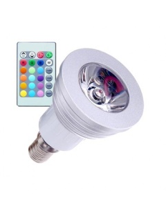 Spot LED RVB E27 E14 GU10 + télécommande