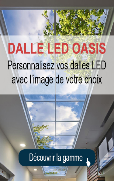 dalle led personnalisable avec image OASIS